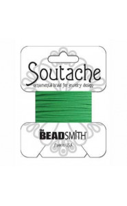 Beadsmith polyester soutache cord 3mm - Grass green